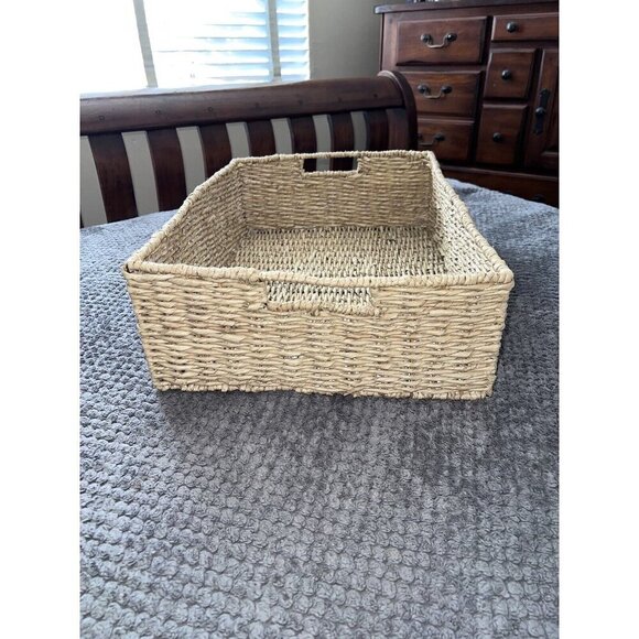 Square Nesting Wicker Baskets with Handle - Picture 9 of 14